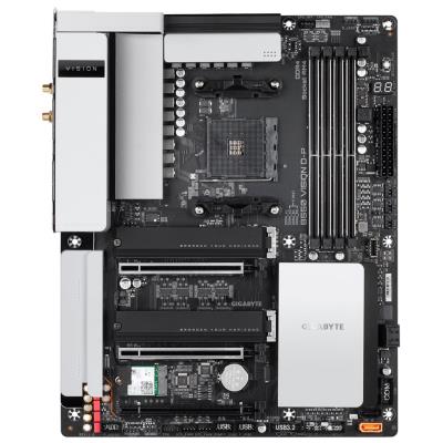 GIGABYTE B550 VISION D-P / AMD B550 / AM4 / 4x DDR4 / 2x M.2 / HDMI / DP / USB-C / WiFi / ATX