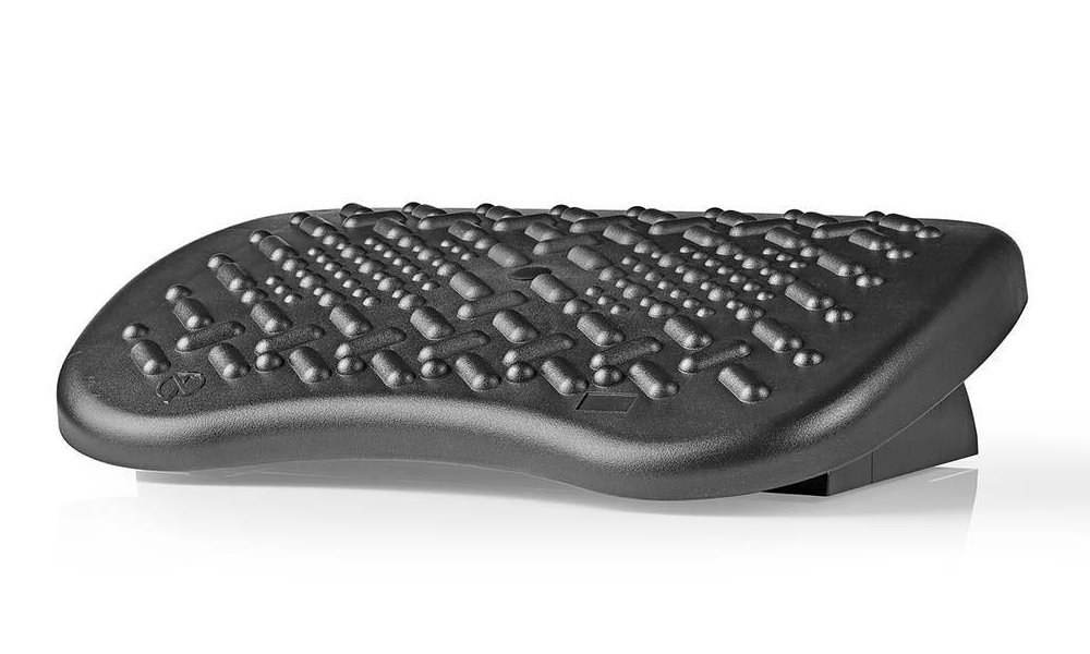 POŠKOZENÝ OBAL - NEDIS ergonomická podnožka/ nastavitelné úhly/ plastová/ černá