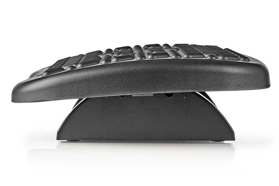 POŠKOZENÝ OBAL - NEDIS ergonomická podnožka/ nastavitelné úhly/ plastová/ černá