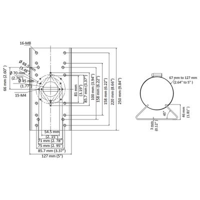 HiLook Powered by HIKVISION/ HIA-B301/ Vertical pole mount