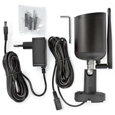 NEDIS IP kamera/ venkovní/ IP65/ Wi-Fi/ 1080p/ MicroSD/ Cloud / 12 VDC/ noční vidění/ Android/ iOS/ černá