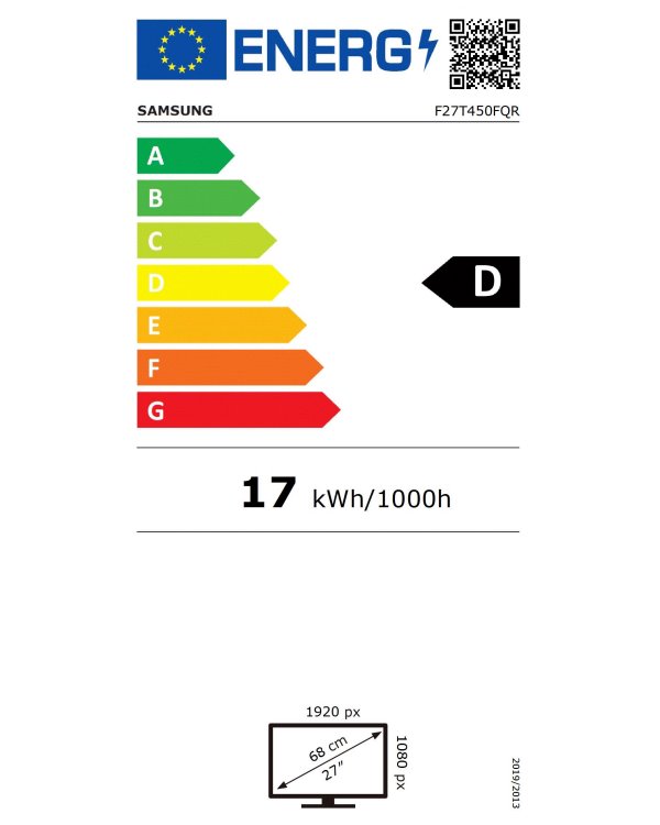 Samsung Professional T45F 27" / FullHD 1920x1080 / 16:9 / IPS / 5ms / 75Hz / Jack/HDMI/DP/USB/PIVOT/VESA