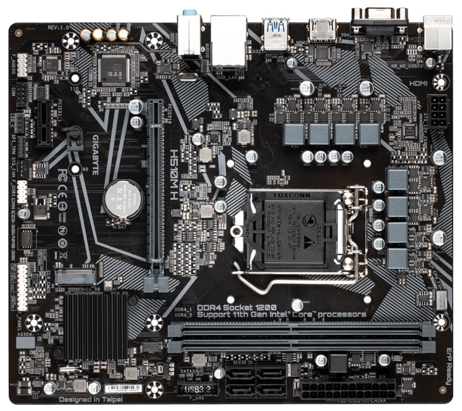 GIGABYTE H510M H / Intel H510 / LGA1200 / 2x DDR4 / M.2 / VGA/ HDMI / mATX