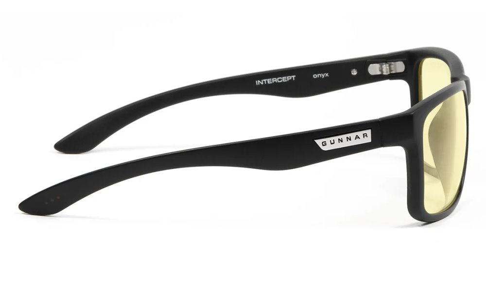 GUNNAR kancelářske/herní brýle INTERCEPT ONYX * jantárová  skla * BLF 65  * NATURAL focus