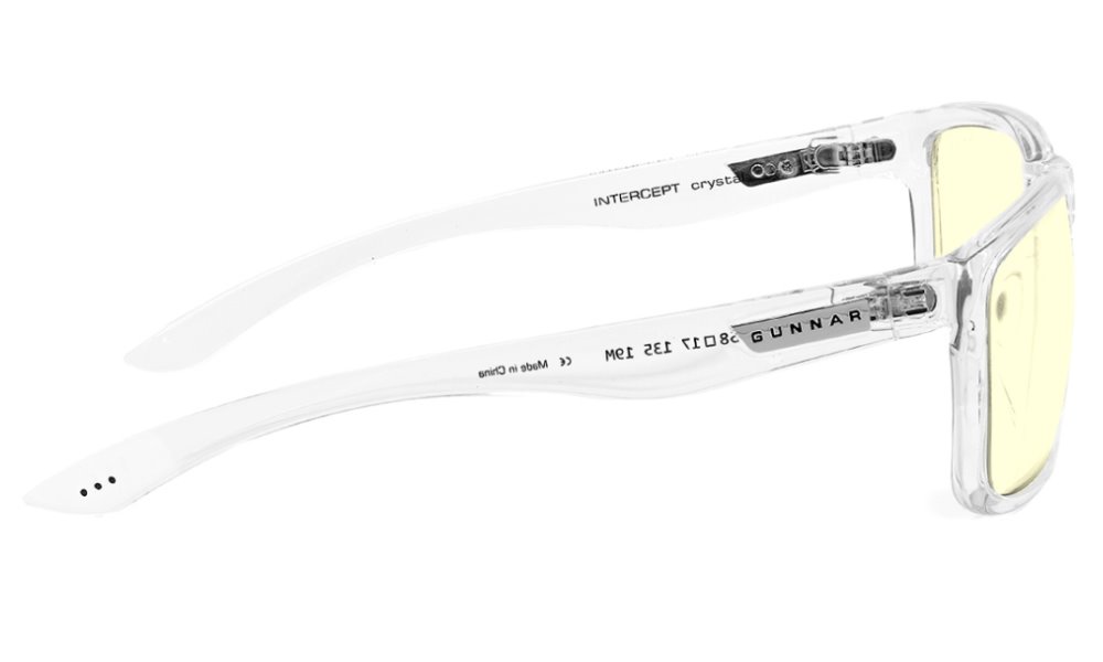 GUNNAR kancelářske/herní brýle INTERCEPT CRYSTAL * jantárová skla * BLF 65 * GUNNAR focus