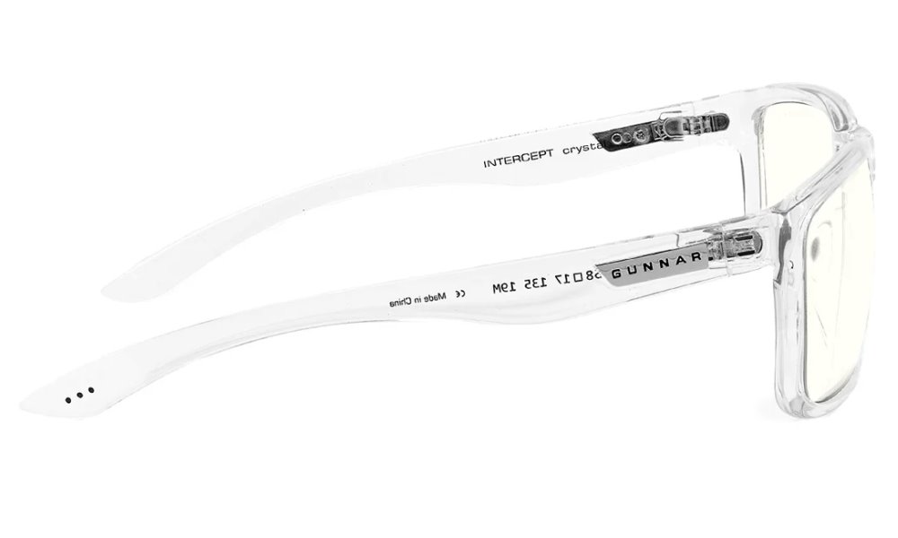 GUNNAR kancelářske/herní brýle INTERCEPT CRYSTAL  * čírá skla * BLF 35 * GUNNAR focus