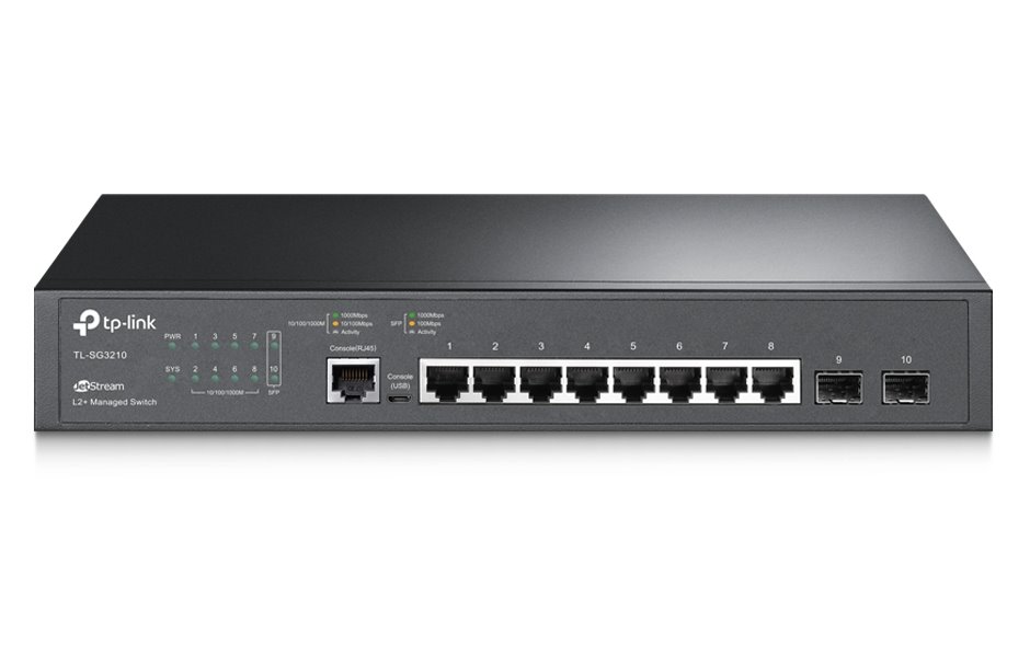 TP-Link TL-SG3210 - JetStream 8-Port Gigabit L2+ Managed Switch/ 2x Gigabit SFP Sloty