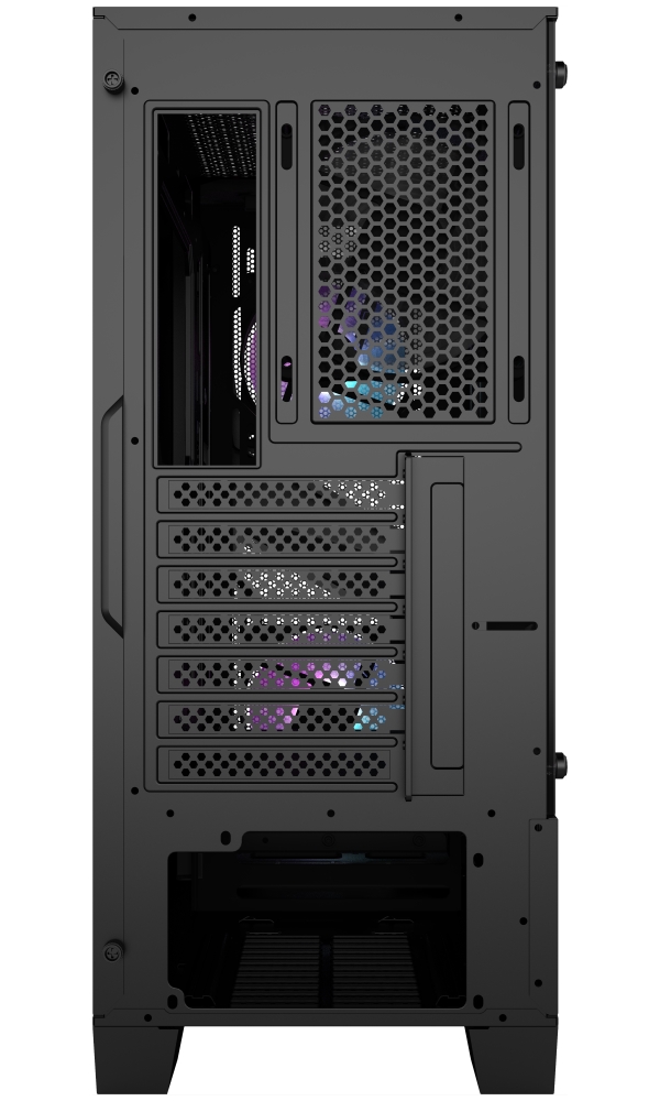 MSI skříň MAG FORGE 100R/ bez zdroje/ levé temperované sklo/ 2x 120 mm A-RGB fan/ 2x USB3.0/ 1x 120 mm fan/ černá