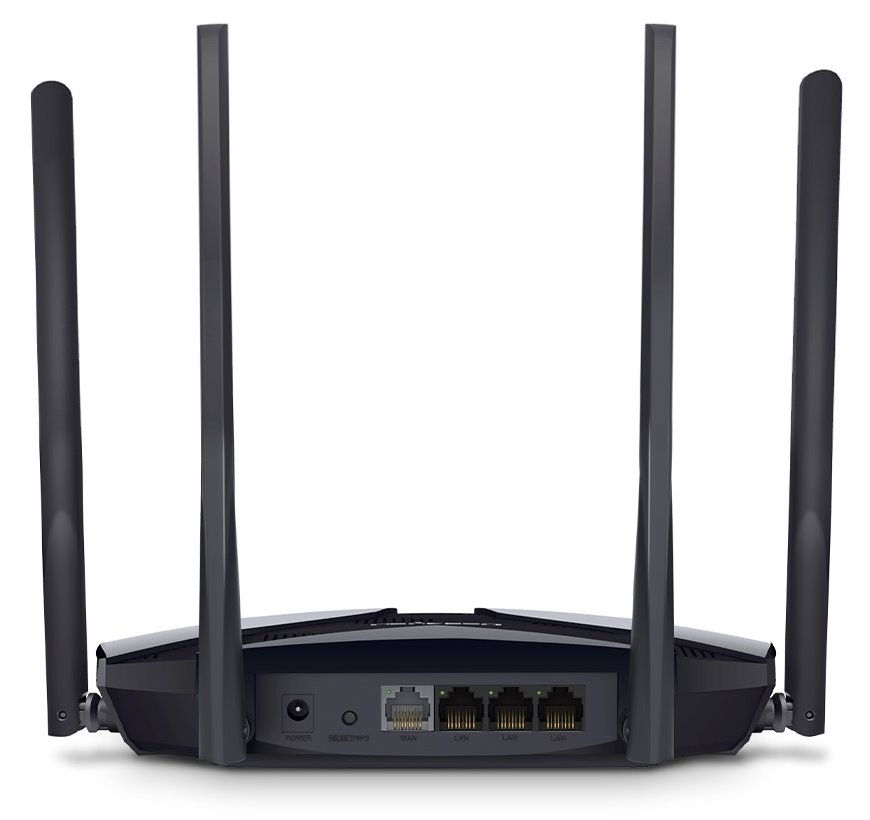 Mercusys MR70X - AX1800 Dual Band Wi-Fi 6 Router, 1x GbE WAN, 3x GbE LAN