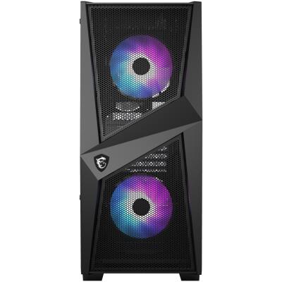 MSI skříň MAG FORGE 100R/ bez zdroje/ levé temperované sklo/ 2x 120 mm A-RGB fan/ 2x USB3.0/ 1x 120 mm fan/ černá