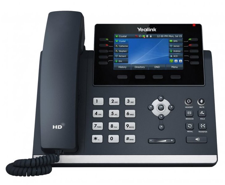 Yealink SIP-T46U IP telefon, CZ/SK displej, 2x GbE port, PoE, Opus HD kodek, 27 programovatelných tlačítek