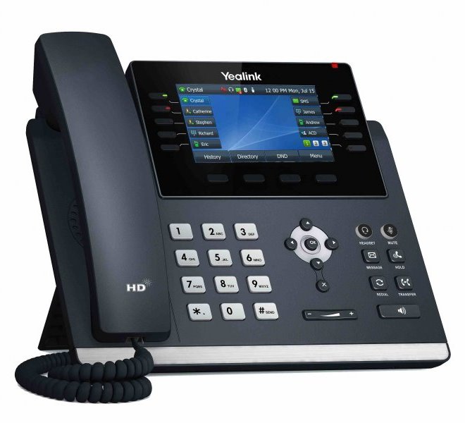 Yealink SIP-T46U IP telefon, CZ/SK displej, 2x GbE port, PoE, Opus HD kodek, 27 programovatelných tlačítek