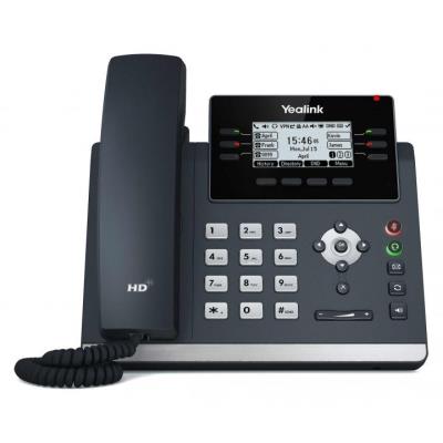 Yealink SIP-T42U IP telefon, 6x SIP, CZ/SK displej, 2x GbE port, PoE, Opus HD kodek, 15 programovatelných tlačítek
