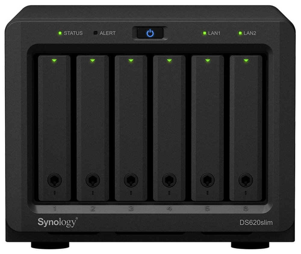 Synology DS620slim   6x SATA pro 2,5" HD, 2GB RAM, 2x USB3.0, 2x Gb LAN,