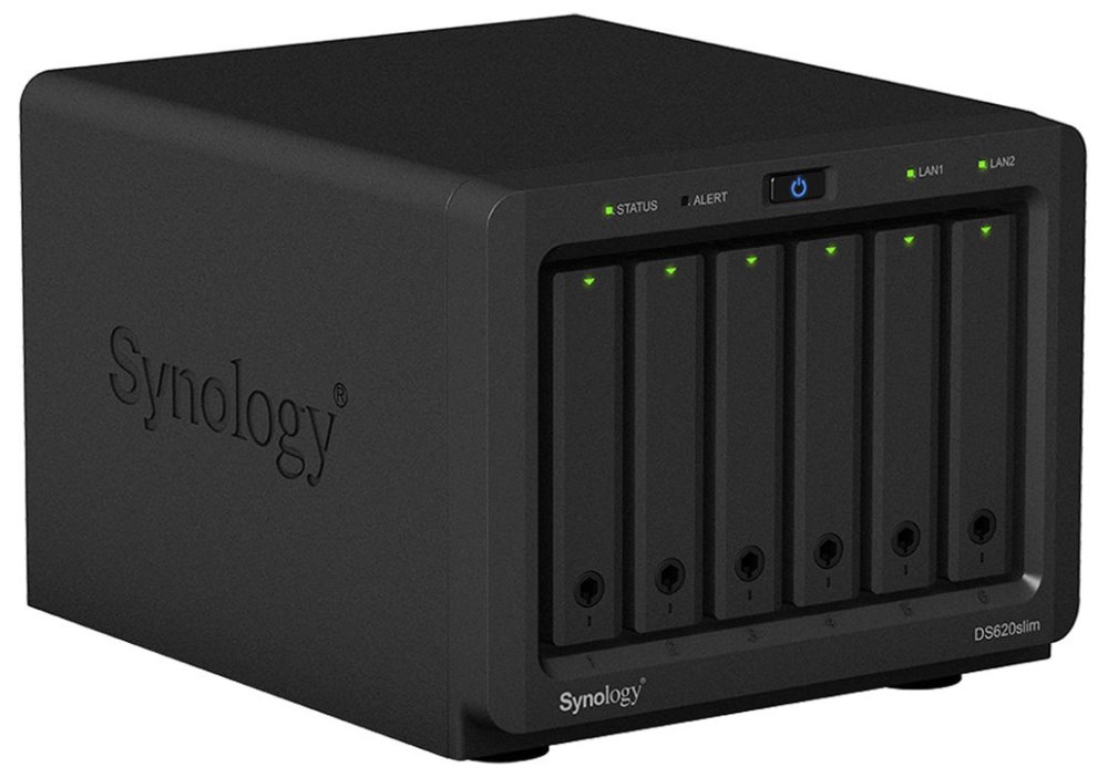 Synology DS620slim   6x SATA pro 2,5" HD, 2GB RAM, 2x USB3.0, 2x Gb LAN,