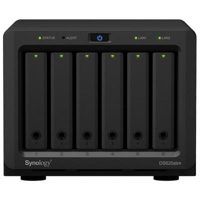 Synology DS620slim   6x SATA pro 2,5" HD, 2GB RAM, 2x USB3.0, 2x Gb LAN,