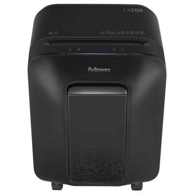 FELLOWES skartovač LX 200/ křížový řez 4x12mm/ objem koše 22 l/ stupeň utajení P-4 (důvěrné)/ černý