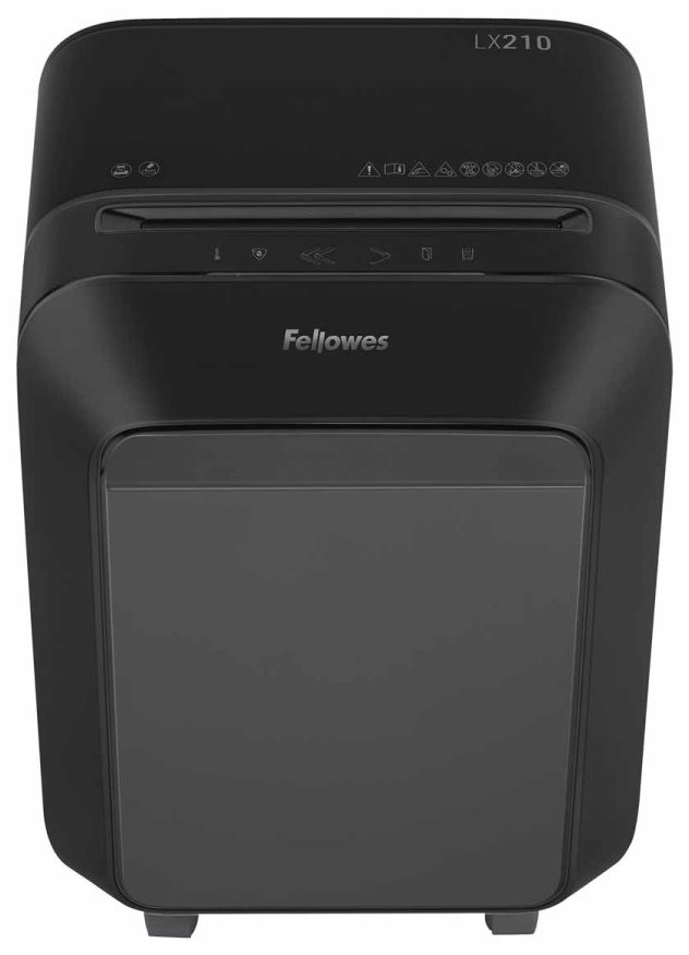 FELLOWES skartovač LX 210/ křížový řez 4x12mm/ objem koše 23 l/ stupeň utajení P-4 (důvěrné)/ černý