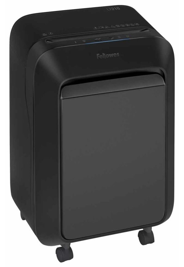 FELLOWES skartovač LX 210/ křížový řez 4x12mm/ objem koše 23 l/ stupeň utajení P-4 (důvěrné)/ černý