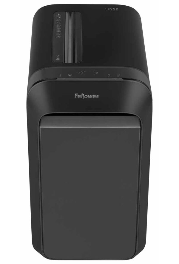 FELLOWES skartovač LX 220/ křížový řez 4x12mm/ objem koše 30 l/ stupeň utajení P-4 (důvěrné)/ černý