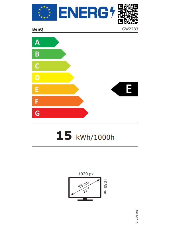 BENQ 21,5" LED GW2283/ IPS panel/ 1920x1080/ 20M:1/ 5ms/ HDMI/ černý/ repro/ FF/ LBL