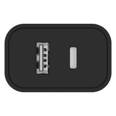 COLORWAY 1x USB a 1x USB-C/ síťová nabíječka/ 20W/ 100V-240V/ Černá