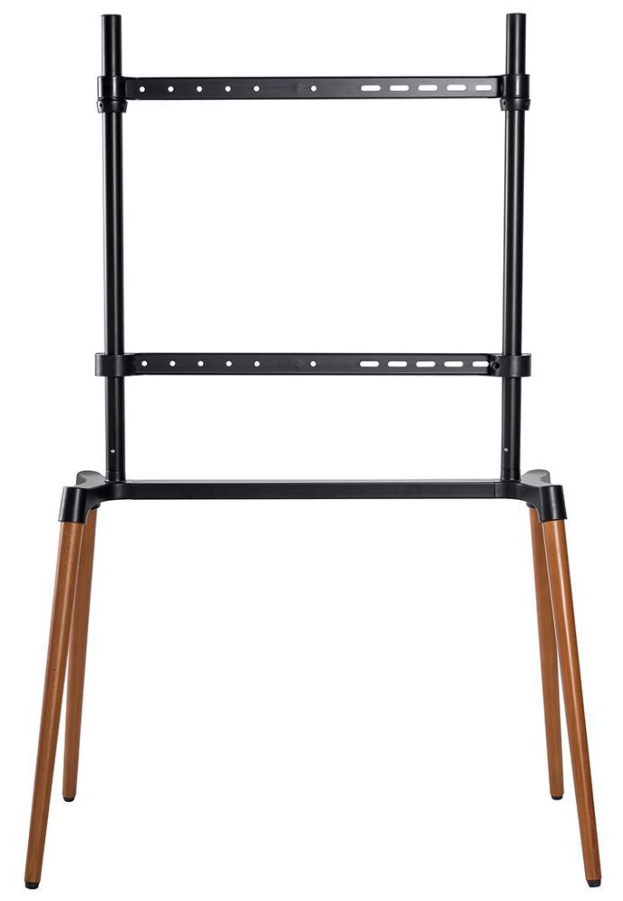 NEDIS podlahový TV stojan/ 60 - 75"/ 40 kg/ Skandinávské Provedení/ Protiskluzový popruh/ Snap-lock/ černý