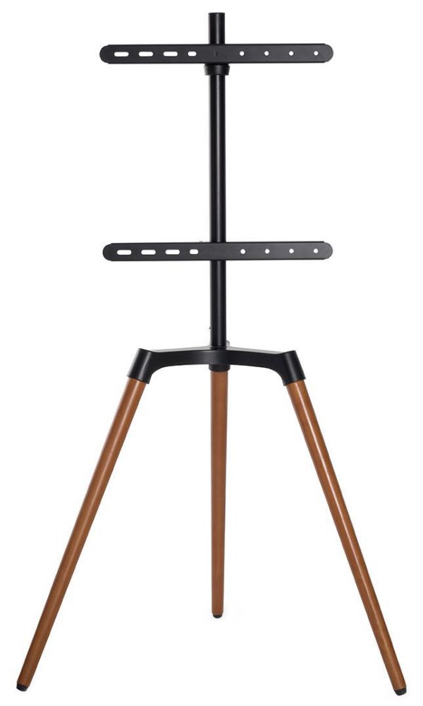 NEDIS podlahový TV stojan/ 50 - 65"/ 35 kg/ Skandinávské Provedení/ Otočné/ Protiskluzový popruh/ Snap-lock/ černý