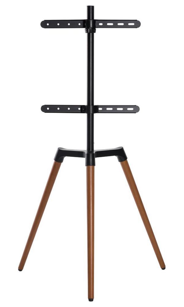 NEDIS podlahový TV stojan/ 50 - 65"/ 35 kg/ Skandinávské Provedení/ Otočné/ Protiskluzový popruh/ Snap-lock/ černý