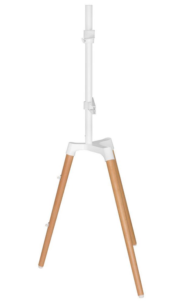 NEDIS podlahový TV stojan/ 50 - 65"/ 35 kg/ Skandinávské Provedení/ Otočné/ Protiskluzový popruh/ Snap-lock/ bílý