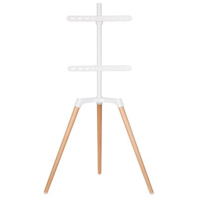 NEDIS podlahový TV stojan/ 50 - 65"/ 35 kg/ Skandinávské Provedení/ Otočné/ Protiskluzový popruh/ Snap-lock/ bílý