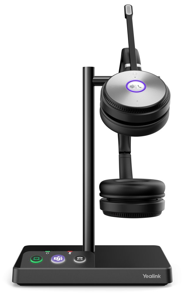 Yealink WH62 Dual náhlavní souprava, DECT, dvouušní, bezdrátové, MS Teams, základnová stanice