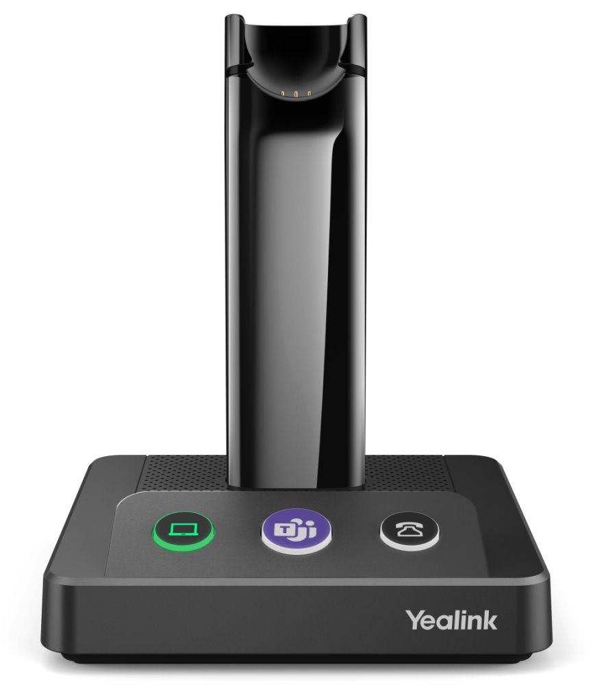 Yealink WH63 náhlavní souprava, DECT, jednoušní, bezdrátové, MS Teams, základnová stanice