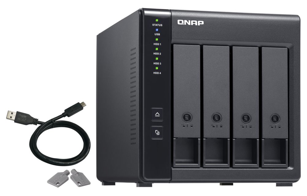 QNAP TR-004 rozšiřovací jednotka pro PC či QNAP NAS (4x SATA / 1x USB 3.0 typu C)