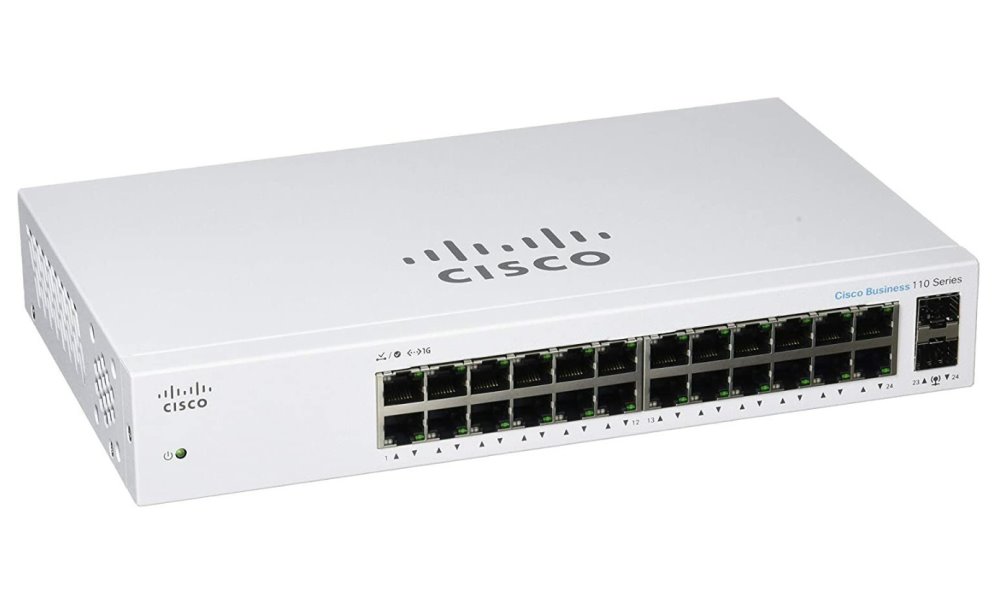 Cisco CBS110-24T-EU 24-port GE Unmanaged Switch, 2x 1G SFP Shared