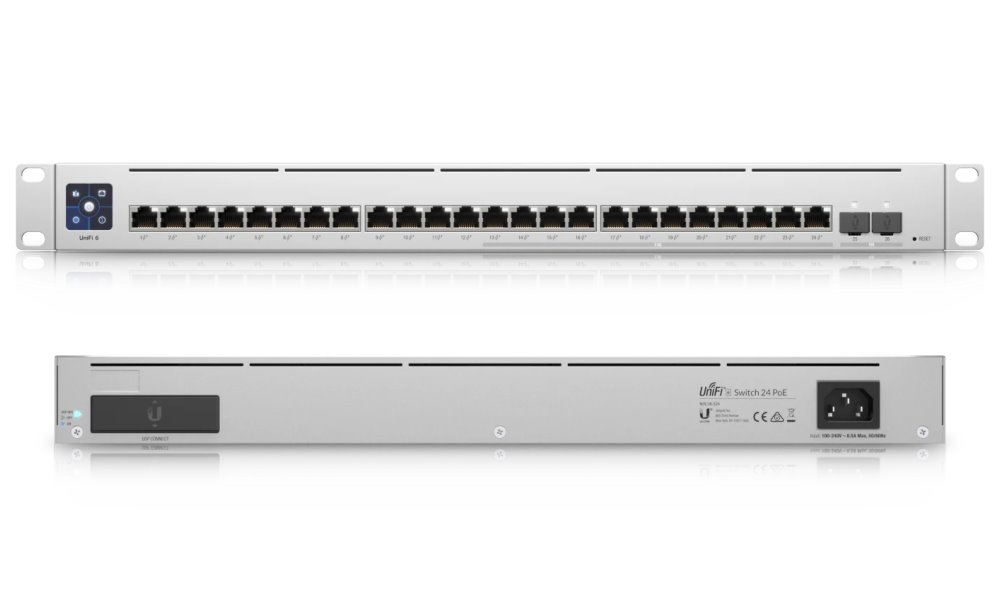 Ubiquiti UniFi Switch Enterprise 24 PoE - 12x 2.5GbE, 12x GbE, 2x SFP+, PoE+ (PoE budget 400W)
