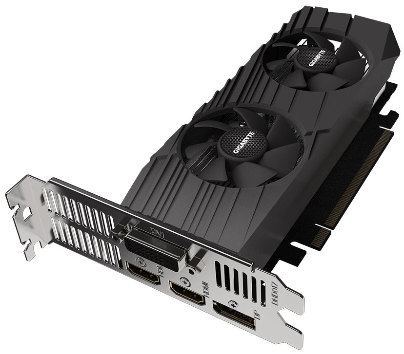 GIGABYTE GeForce GTX 1650 D6 OC Low Profile 4G / 4GB GDDR6 / PCI-E / DVI-D / 2x HDMI / DP
