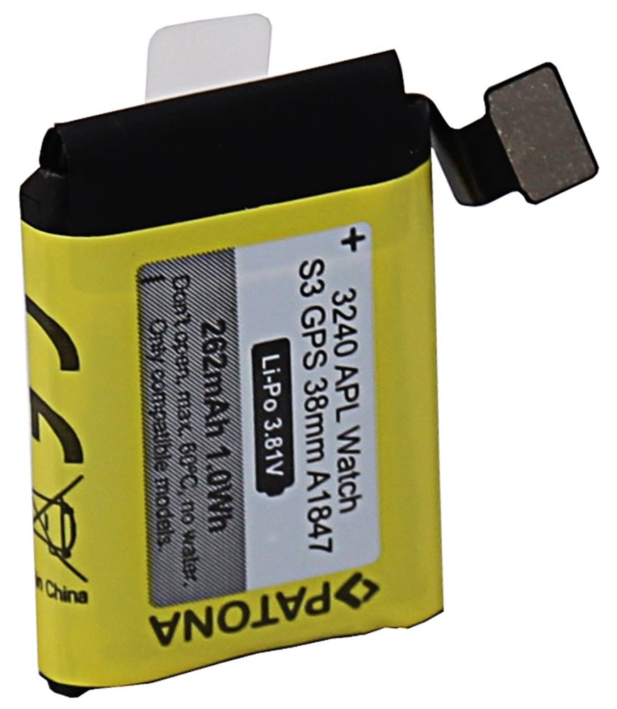 PATONA baterie pro chytré hodinky Apple Watch 3 GPS 262mAh A1847 38mm