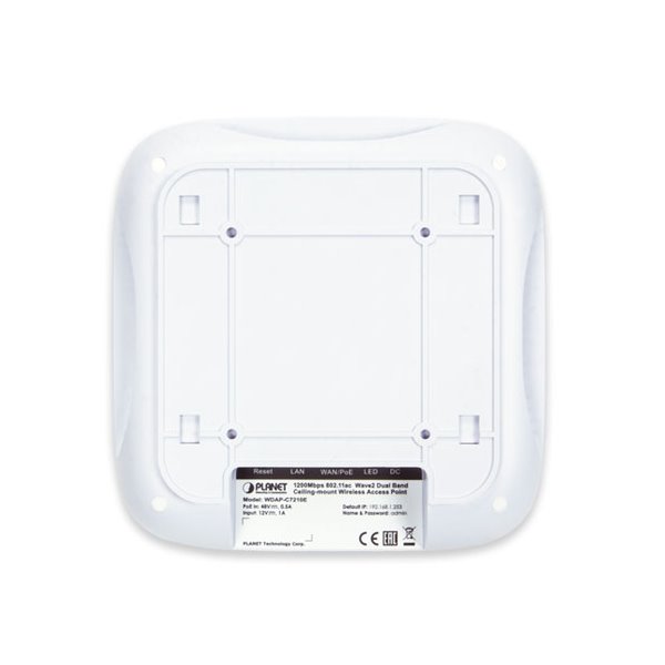Planet WDAP-C7210E, 2,4/5GHz access point, 802.11ac (1,2Gb/s), 2x 1Gb, 4x 5dBi, VLAN, multi-SSID, 64klientů, IAPP, PoE