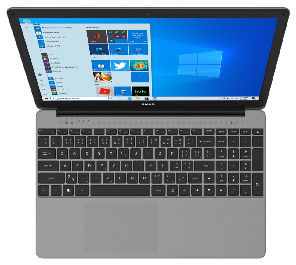 UMAX notebook VisionBook 15WU-i3/ 15,6" IPS/ 1920x1080/ i3-10110U/ 4GB/ 128GB SSD/ HDMI/ 2x USB 3.0/ USB-C/ W10 Home S