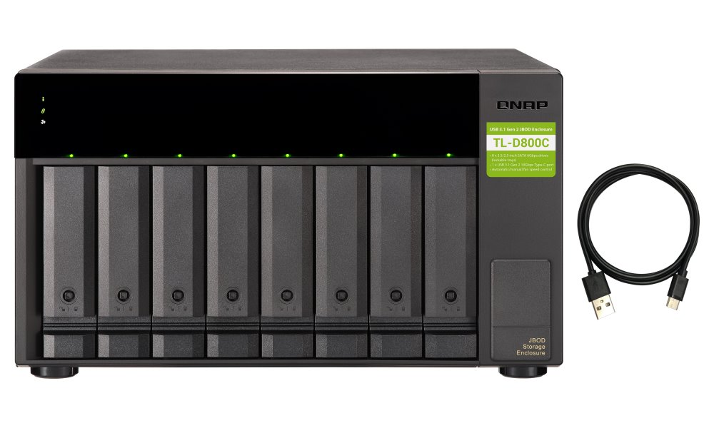 QNAP TL-D800C - rozšiřující jednotka JBOD USB 3.2 (8x SATA), desktop