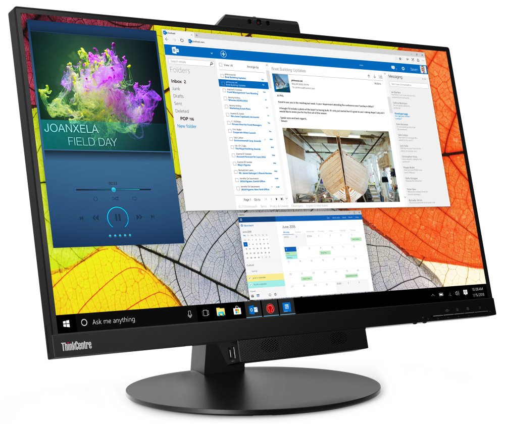 Lenovo TIO27-Monitor refresh/ 27'' IPS/ 16:9/ 2560 x 1440 QHD/ 350cd/m2/ 1000:1 / 4ms/ HDMI/ DP/ USB/ PIVOT/ VESA/