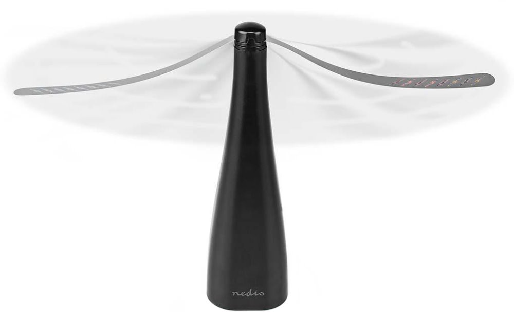 NEDIS odpuzovač hmyzu z bezpečné čepele s měkkým zastavením/ ekologický/ provoz na baterie/ černý