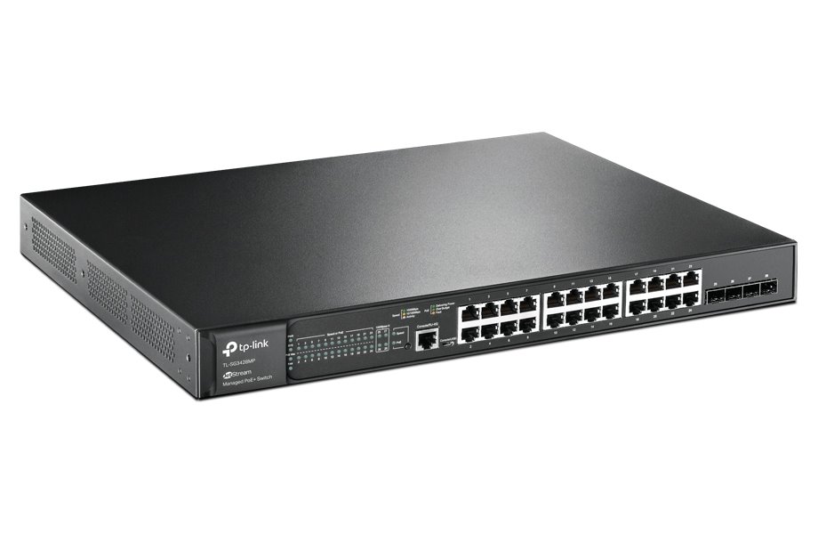 TP-Link TL-SG3428MP - JetStream 24-PoE+ port Gigabit 384W L2+ Managed Switch/ 4x Gigabit SFP Sloty