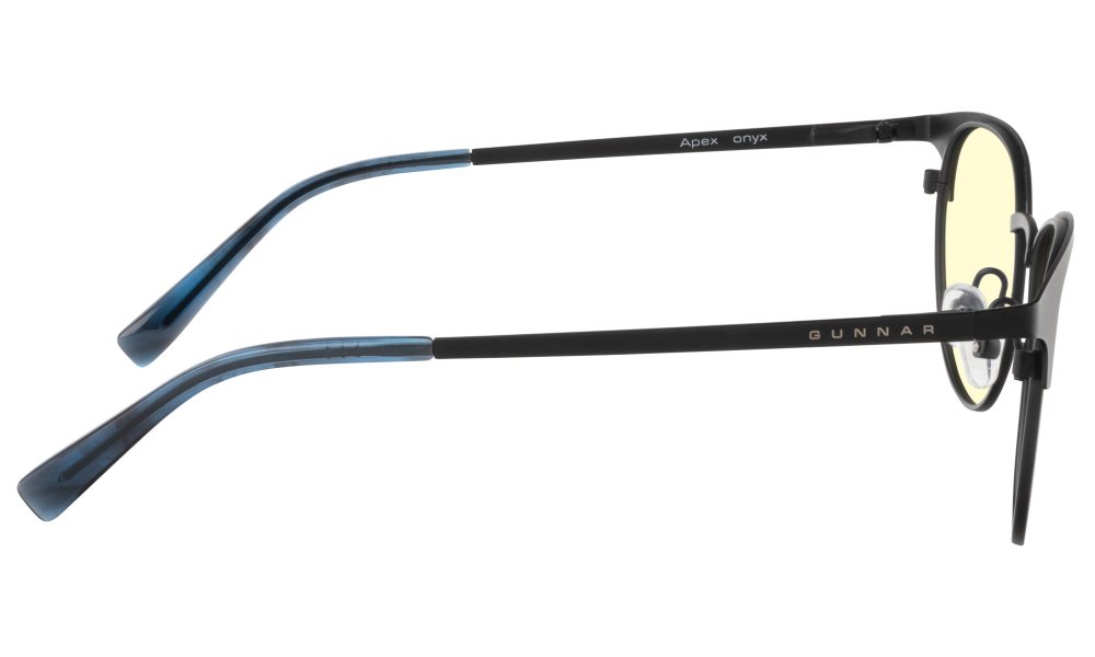 GUNNAR kancelářske/herní brýle APEX ONYX/NAVY * jantárová skla * BLF 65 * GUNNAR focus