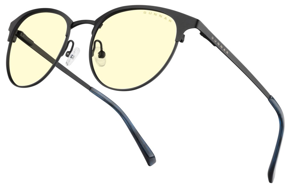 GUNNAR kancelářske/herní brýle APEX ONYX/NAVY * jantárová skla * BLF 65 * GUNNAR focus