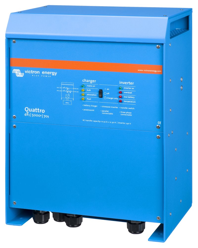 Victron Quattro měnič/nabíječ 48V/5000VA/70A-100A/100A