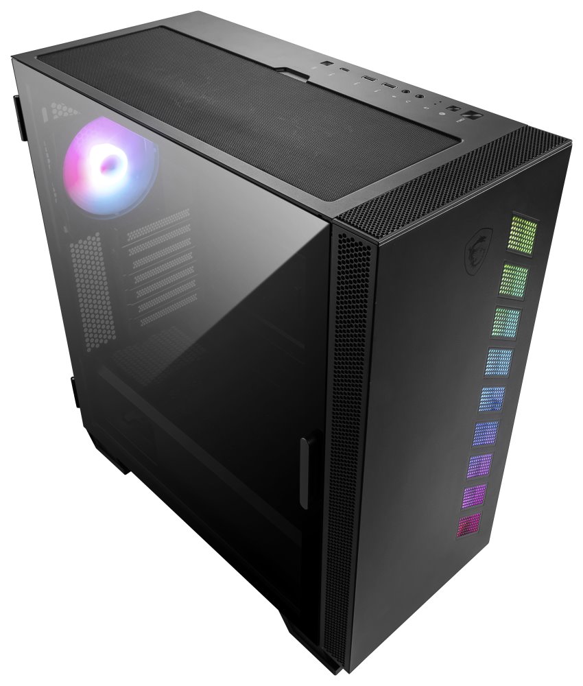 MSI skříň MAG VAMPIRIC 300R/ bez zdroje/ levé temp. sklo/ 1x 120mm ARGB fan/1x USB3.1 Type-C/2x USB3.0/ černá