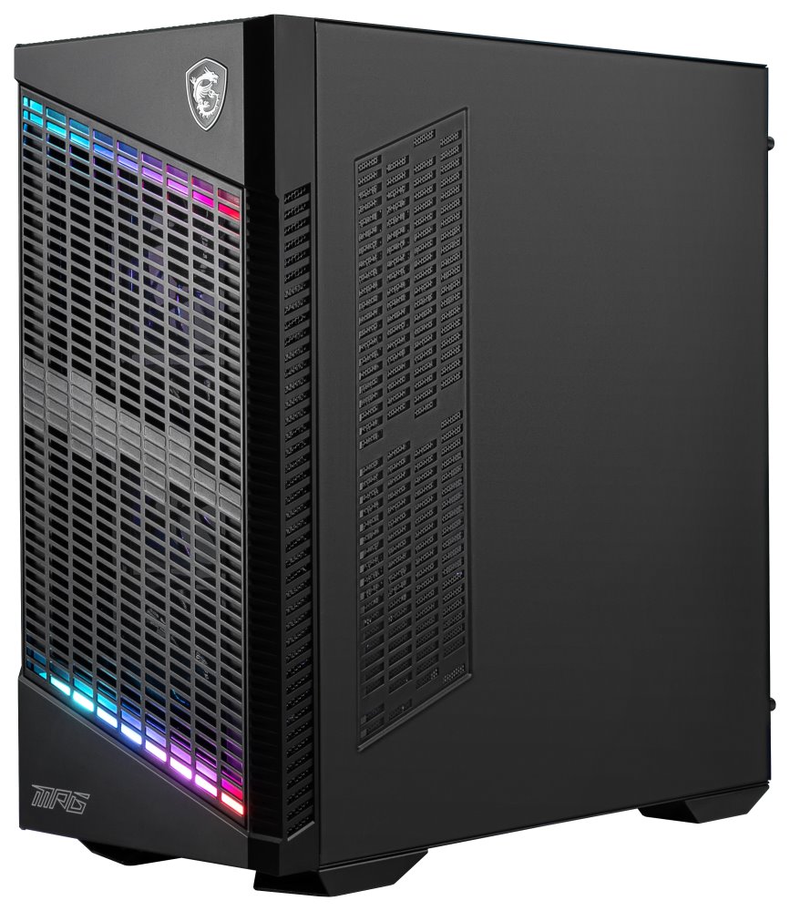 MSI skříň MPG VELOX 100P AIRFLOW/ bez zdroje/ levé temp. sklo/ 3x 120mm/ 1x 120mm ARGB/1x USB3.1 Type-C/2x USB3.0/ černá