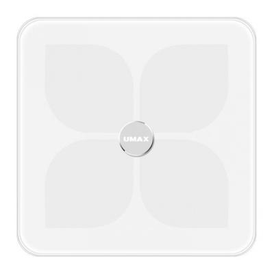 UMAX chytrá váha Smart Scale US20HRC / 0,2 – 180 kg/ Bluetooth 4.0/ 15 tělesných parametrů/ čeština/ bílá